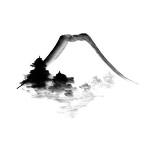 Mount Fuji No4 - Fuji-hegy sumi-e
