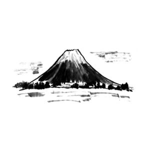Mount Fuji No5 - Fuji-hegy sumi-e