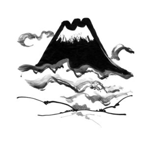 Mount Fuji No7 - Fuji-hegy sumi-e