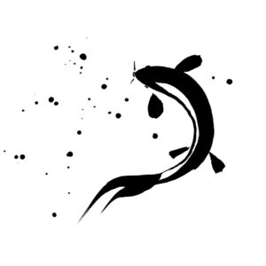 Koi No4 - Japán szerencsehozó díszponty sumi-e