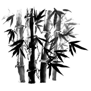 Bamboo Grove - Bambuszliget - sumi-e