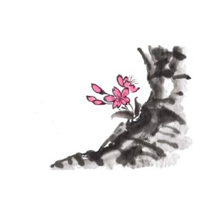 Cherry Blossoms No2 - Sakura - Cseresznyevirág sumi-e