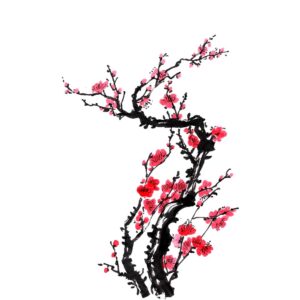 Plum Blossoms No2 - Szilvavirág sumi-e
