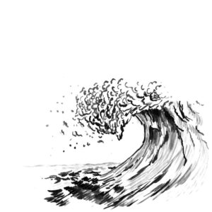 Wave No1 - Nagy hullám sumi-e